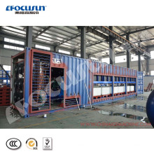 10 tons capacity direct system containerized block ice machine with air cooling way